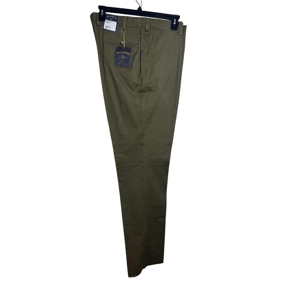 Bills Khakis Vintage Twill Chinos Mens 42 Olive Green M3 Unhemmed Made n USA A06